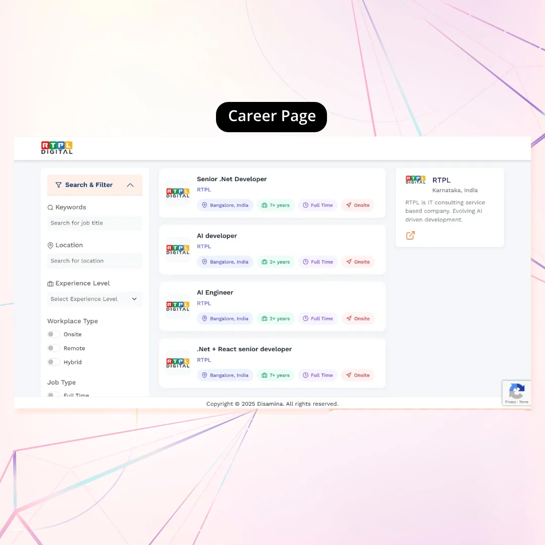 Personalized Career Page